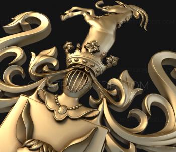 Coat of arms (GR_0058) 3D model for CNC machine